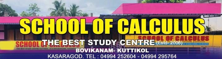 SCHOOL OF CALCULUS Bovikkanam